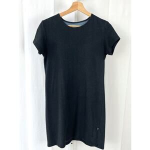 HORNY TOAD & Co  S Short Sleeve T Shirt Shift Dress Cotton Lyocell Blue Black